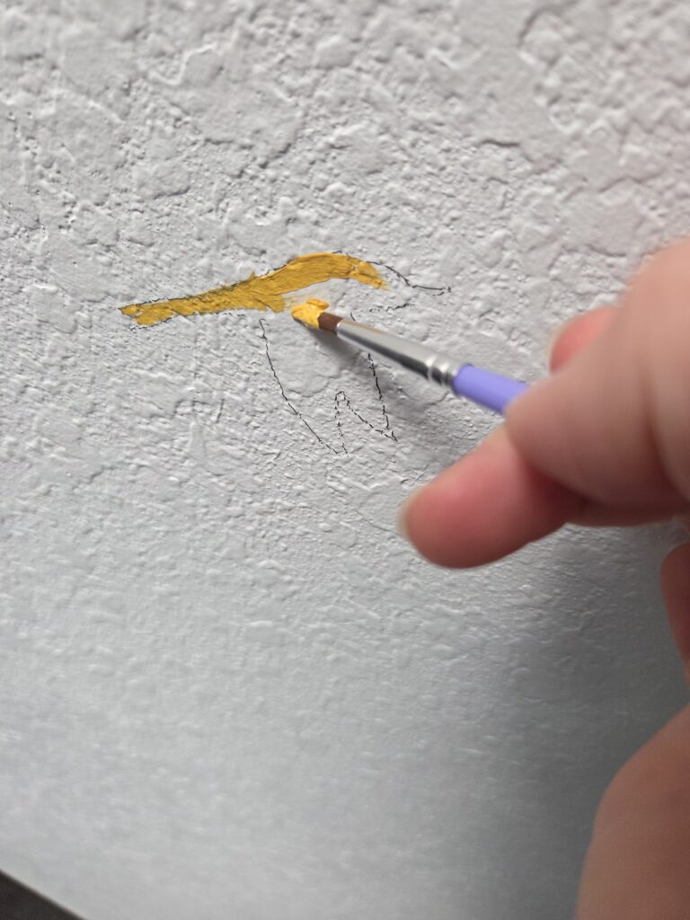 painting yellow sparrows