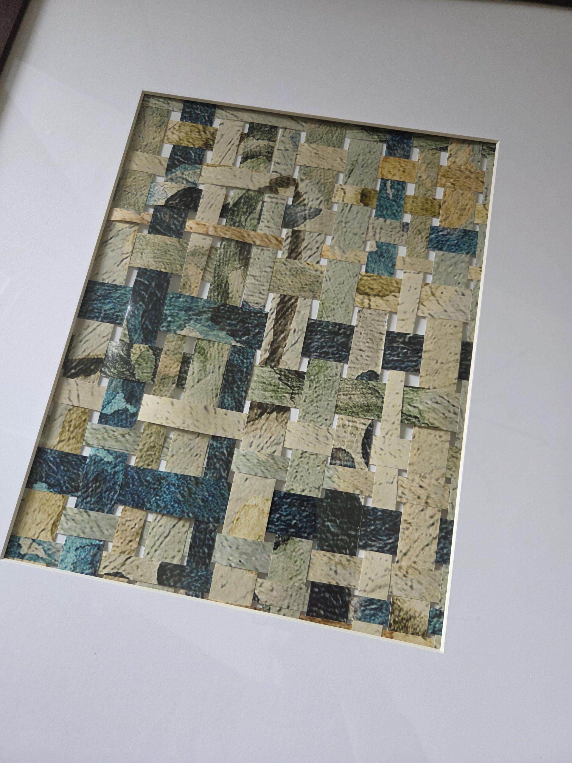 Paper Weave Art from Wallpaper Scraps: Easy DIY Tutorial framed art