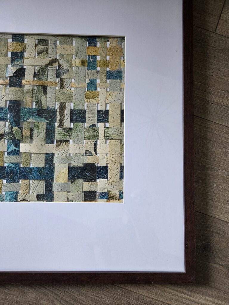 Paper Weave Art from Wallpaper Scraps: Easy DIY Tutorial 1000010939